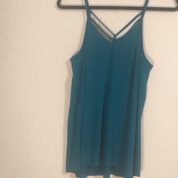 Flowy, bright EXPRESS Turquoise Tank Top (size M) - Picture 6 of 8
